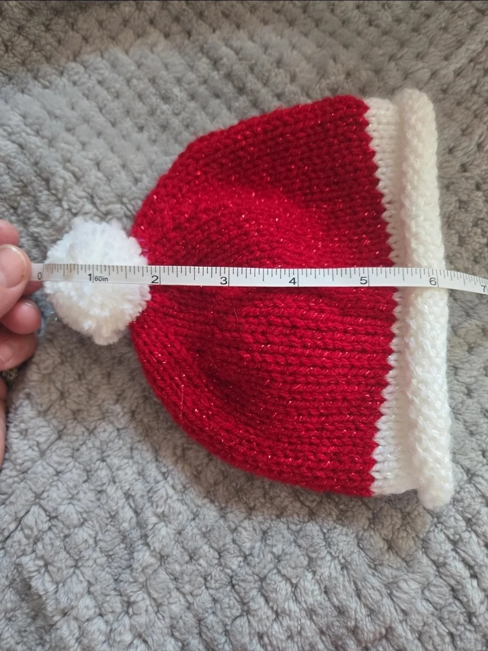 Handmade Christmas Santa Hat and Booties Set - NWOT